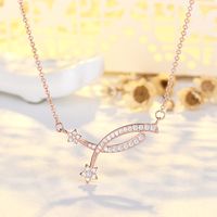 Casual Star Copper Plating Inlay Zircon 14k Gold Plated Necklace main image 4