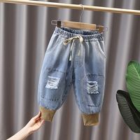 Casual Simple Style Solid Color Cotton Blend Boys Pants main image 7