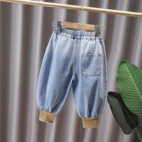 Casual Simple Style Solid Color Cotton Blend Boys Pants main image 6