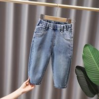 Casual Simple Style Solid Color Cotton Blend Boys Pants main image 5
