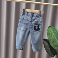 Casual Simple Style Solid Color Cotton Blend Boys Pants main image 4