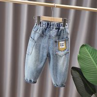 Casual Simple Style Solid Color Cotton Blend Boys Pants main image 2