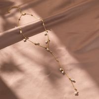 Vintage Style Irregular Imitation Pearl Copper Plating Gold Plated Necklace main image 3