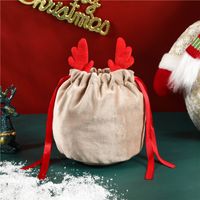 Christmas Streetwear Antlers Flannel Party Gift Bags sku image 1