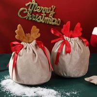 Christmas Streetwear Antlers Flannel Party Gift Bags main image 2