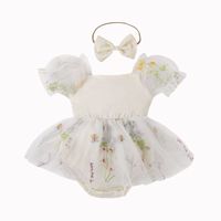Classic Style Flower Polyester Baby Rompers sku image 6