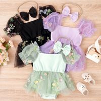 Classic Style Flower Polyester Baby Rompers main image 1
