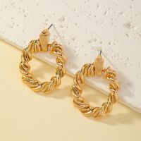 1 Pair Vintage Style Solid Color Twist Plating Alloy Ear Studs sku image 1