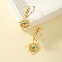 1 Pair Vintage Style Eight Awn Star Plating Alloy Drop Earrings main image 6