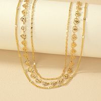 Simple Style Heart Shape Alloy Plating Gold Plated Women's Necklace main image 1