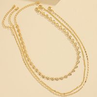 Simple Style Heart Shape Alloy Plating Gold Plated Women's Necklace main image 4