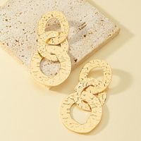 1 Pair Simple Style Circle Solid Color Plating Alloy Drop Earrings main image 6