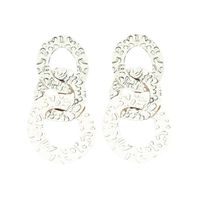 1 Pair Simple Style Circle Solid Color Plating Alloy Drop Earrings main image 5