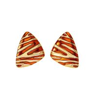 1 Pair Vintage Style Color Block Plating Alloy Ear Studs main image 5