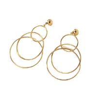 1 Pair Vintage Style Circle Solid Color Plating Metal Drop Earrings main image 6