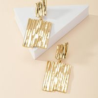 1 Pair Vintage Style Stripe Solid Color Plating Alloy Drop Earrings main image 3