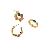 Simple Style Round Alloy Wholesale Rings Earrings main image 6
