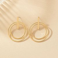 Wholesale Jewelry Simple Style Solid Color Metal Hollow Out Drop Earrings sku image 1