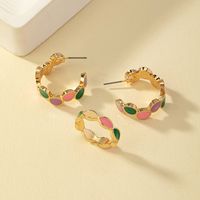 Simple Style Round Alloy Wholesale Rings Earrings sku image 3