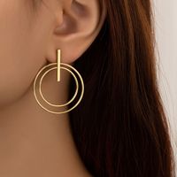 Wholesale Jewelry Simple Style Solid Color Metal Hollow Out Drop Earrings main image 1