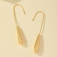 1 Pair Simple Style Commute Solid Color Plating Alloy Gold Plated Drop Earrings main image 8