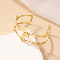 Simple Style Butterfly Metal Hollow Out Women's Bangle sku image 1