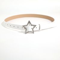 Preppy Style Star Imitation Leather Alloy Inlay Zircon Women's Leather Belts main image 2