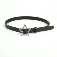 Preppy Style Star Imitation Leather Alloy Inlay Zircon Women's Leather Belts main image 4