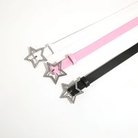 Preppy Style Star Imitation Leather Alloy Inlay Zircon Women's Leather Belts main image 3