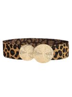 Simple Style Leopard Pu Leather Alloy Metal Printing Women's Leather Belts main image 2