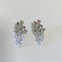 1 Pair Sweet Geometric Plating Inlay Metal Artificial Gemstones Drop Earrings main image 5