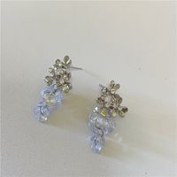 1 Pair Sweet Geometric Plating Inlay Metal Artificial Gemstones Drop Earrings sku image 1