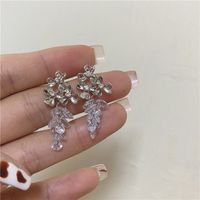 1 Pair Sweet Geometric Plating Inlay Metal Artificial Gemstones Drop Earrings main image 3