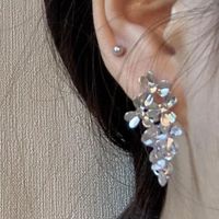 1 Pair Sweet Geometric Plating Inlay Metal Artificial Gemstones Drop Earrings main image 2