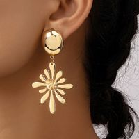 Wholesale Jewelry Elegant Flower Metal Plating Drop Earrings main image 1