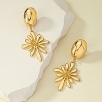 Wholesale Jewelry Elegant Flower Metal Plating Drop Earrings main image 4