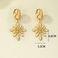 Wholesale Jewelry Elegant Flower Metal Plating Drop Earrings main image 5