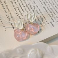 Wholesale Jewelry Cute Sweet Heart Shape Resin Drop Earrings main image 3