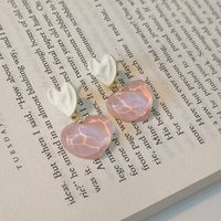 Wholesale Jewelry Cute Sweet Heart Shape Resin Drop Earrings main image 2