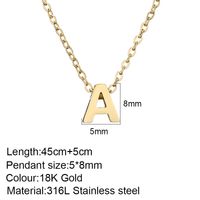 Lady Letter Stainless Steel Titanium Steel Plating Pendant Necklace sku image 2