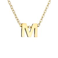 Lady Letter Stainless Steel Titanium Steel Plating Pendant Necklace sku image 13