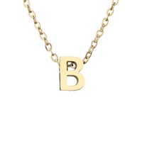 Lady Letter Stainless Steel Titanium Steel Plating Pendant Necklace sku image 3
