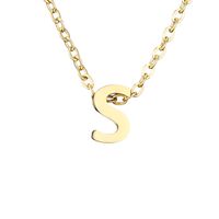 Lady Letter Stainless Steel Titanium Steel Plating Pendant Necklace sku image 18