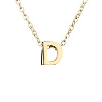 Lady Letter Stainless Steel Titanium Steel Plating Pendant Necklace sku image 4