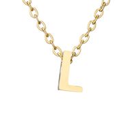 Lady Letter Stainless Steel Titanium Steel Plating Pendant Necklace sku image 12