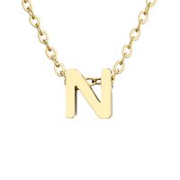 Lady Letter Stainless Steel Titanium Steel Plating Pendant Necklace sku image 14