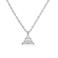 Casual Triangle Sterling Silver 14k Gold Plated Zircon Pendant Necklace In Bulk sku image 1