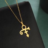 304 Stainless Steel Gold Plated Modern Style Simple Style Geometric Earrings Necklace main image 2