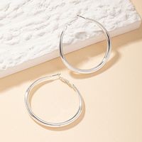 1 Pair Lady Round Plating Alloy 14k Gold Plated Hoop Earrings main image 4