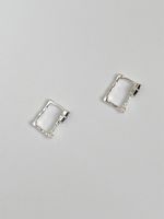 1 Pair Ig Style Basic Geometric Plating Inlay Sterling Silver Agate Ear Studs sku image 2